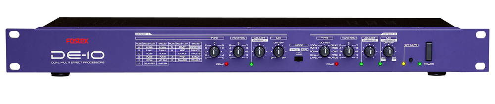 Fostex DE-10 24-Bit双通道多重效果处理器 