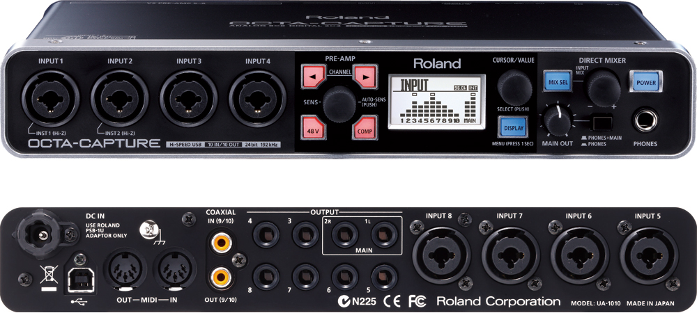 Roland 罗兰 OCTA CAPTURE UA-1010 10进10出 USB音频接口 