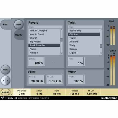TC NonLin2 立体声效果混响插件
