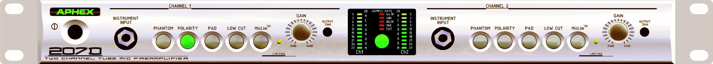 APHEX 207D 数字真空管话筒/乐器前置放大器