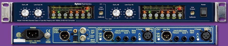 APHEX 1100MKII 甲类真空管话筒放大器