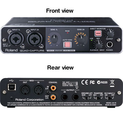 ROLAND QUAD-CAPTURE USB 2.0音频接口