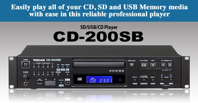 TASCAM CD-200SB SD/USB/CD播放机