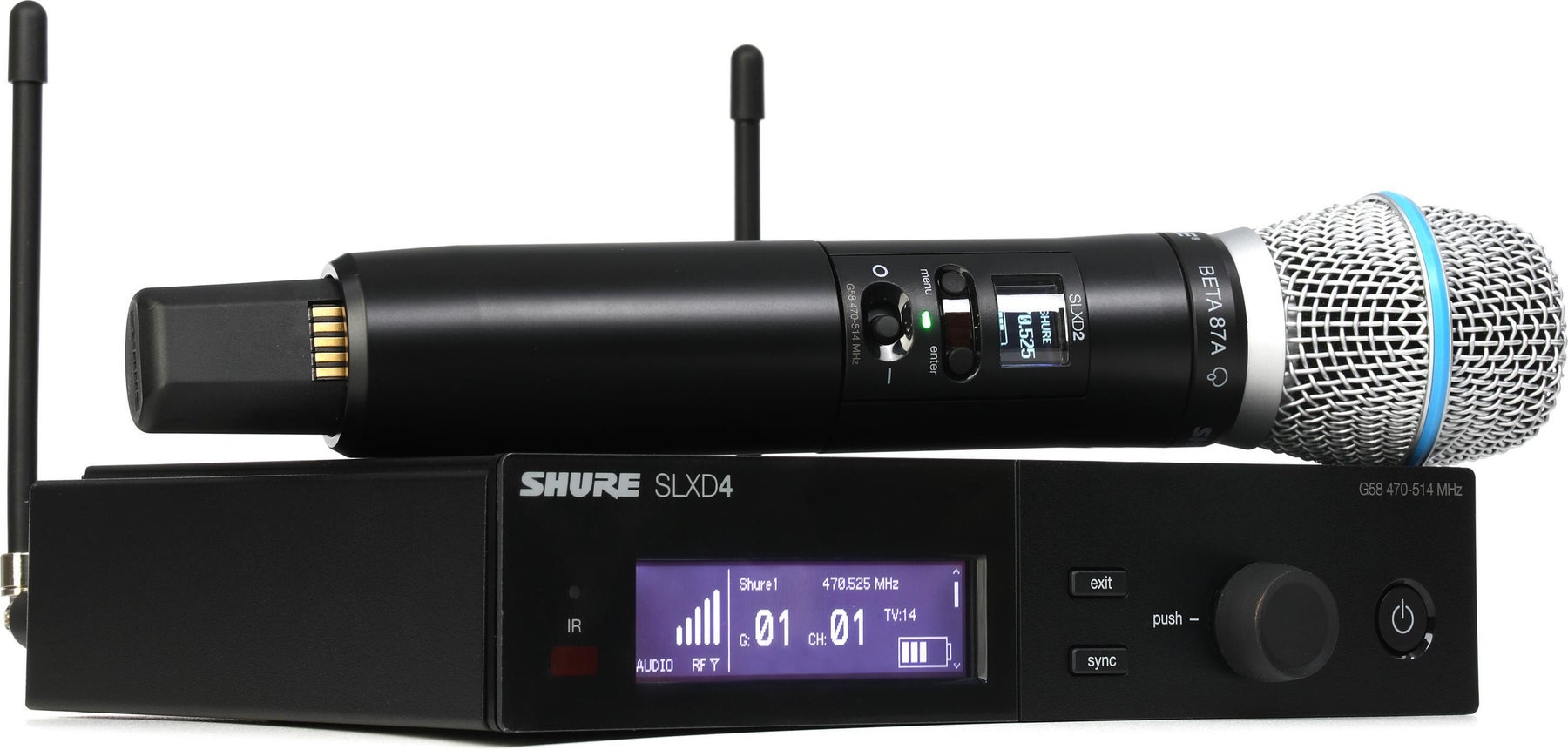 Shure/舒尔 SLXD24/B87A 数字无线手持话筒/麦克风