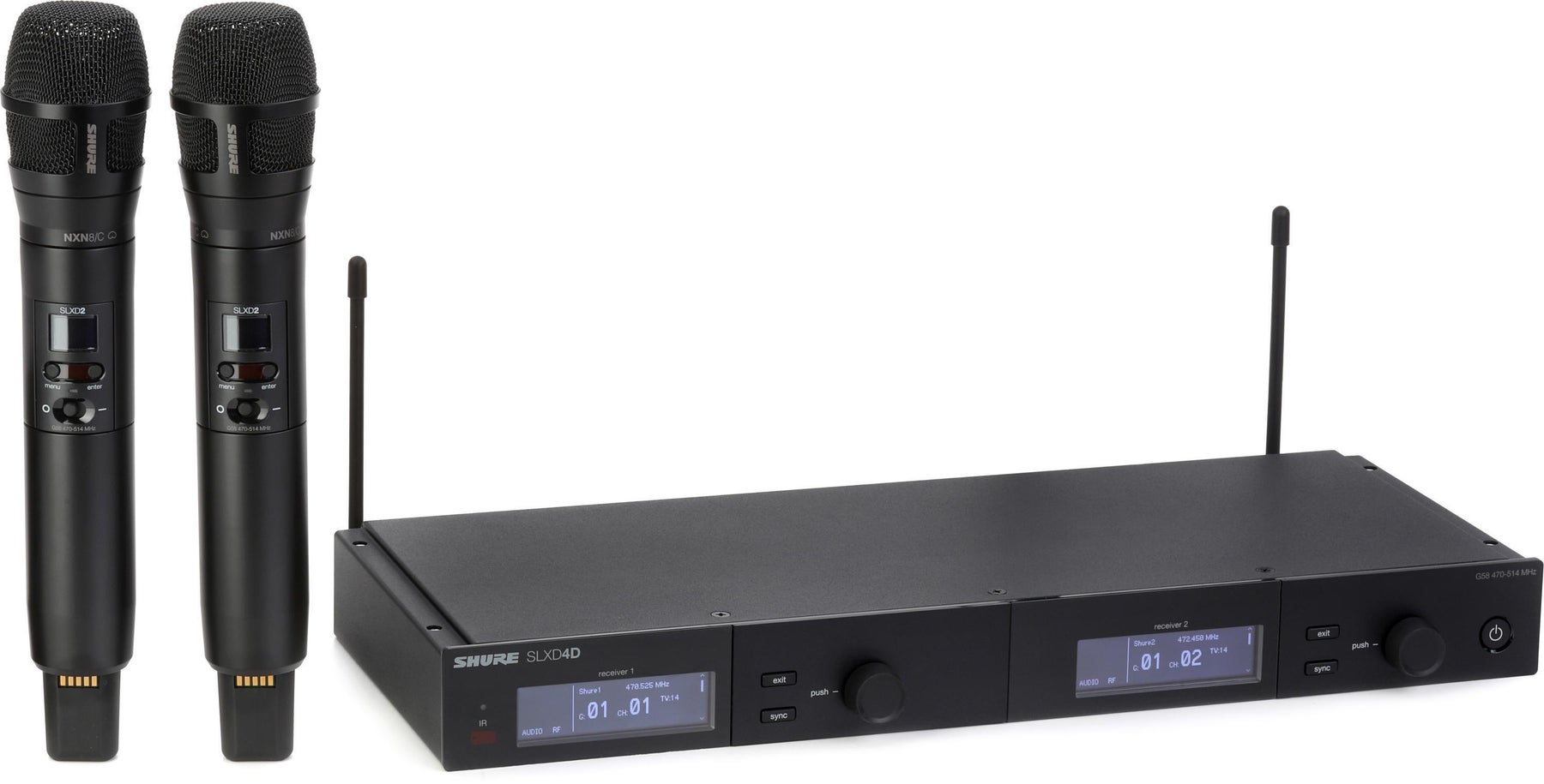 Shure/舒尔 SLX-D/Nexadyne 数字无线双手持话筒/麦克风