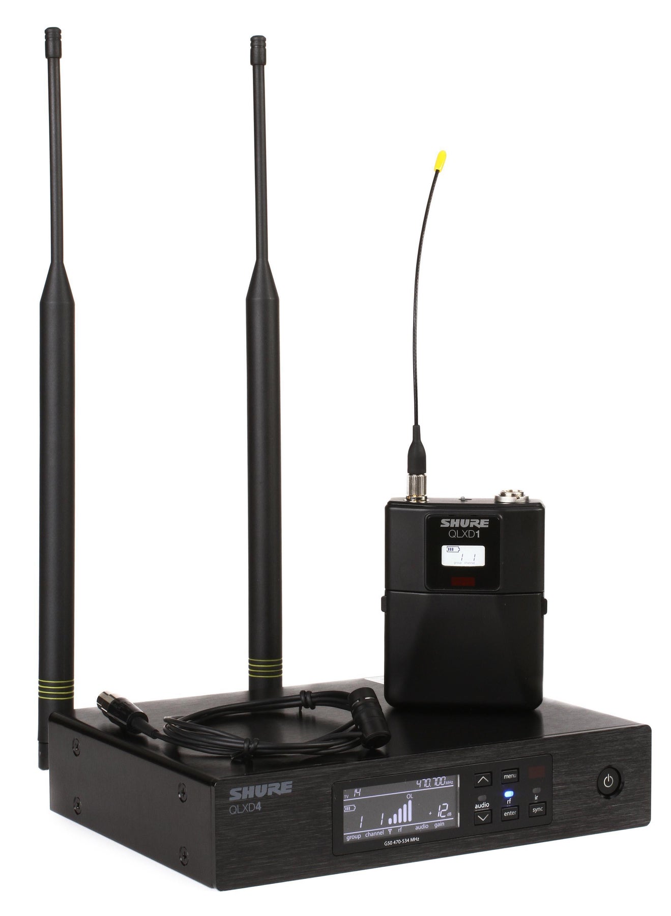 Shure/舒尔 QLXD14/84m 无线超心形领夹话筒/麦克风系统