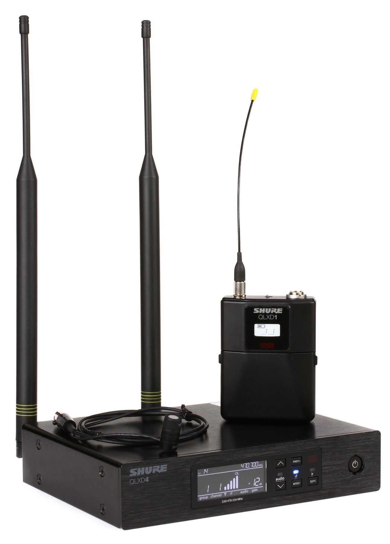 Shure/舒尔 QLXD14/83 无线全指向领夹话筒/麦克风系统