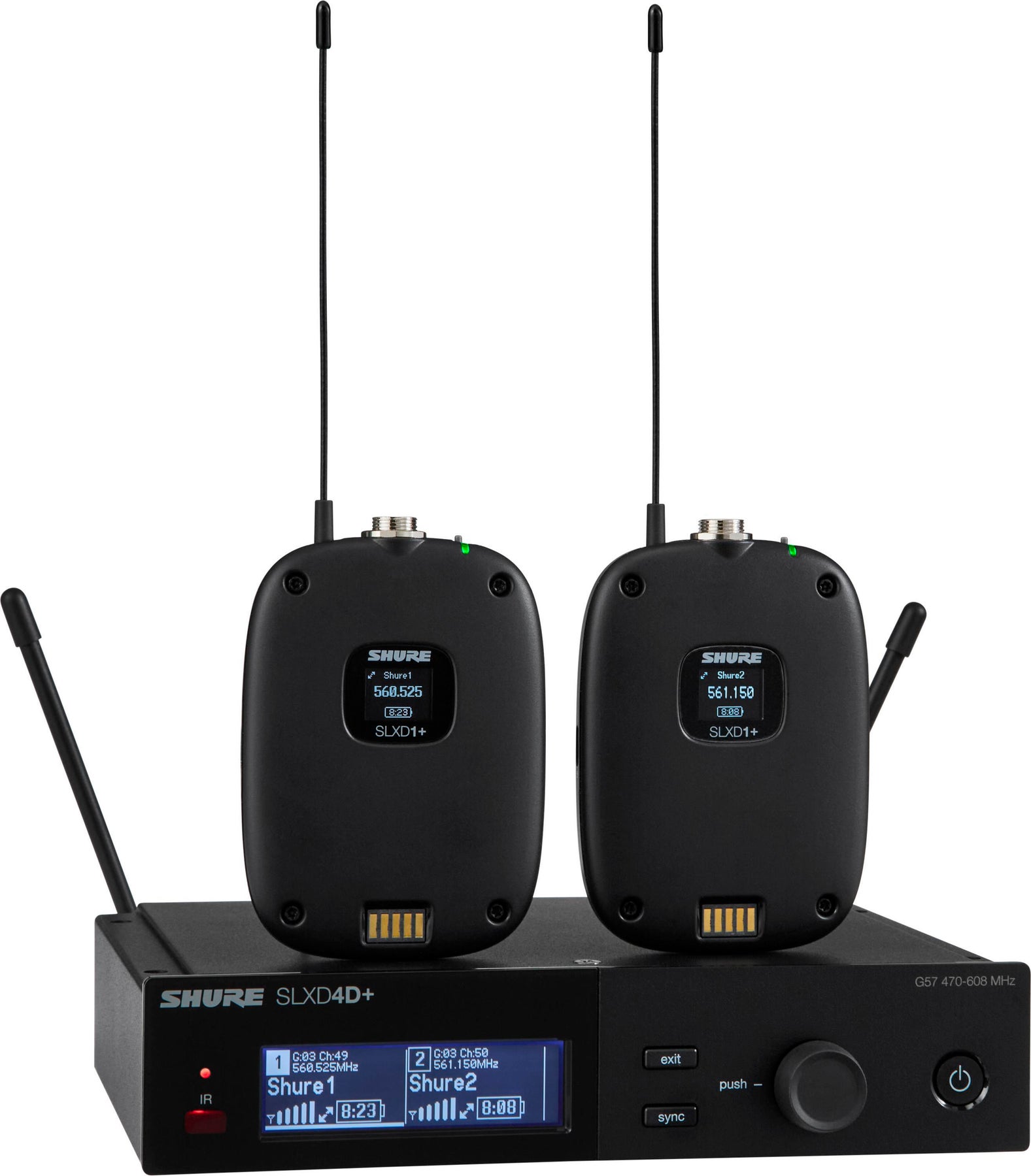 Shure/舒尔 SLXD14D+ 双通道无线腰包系统