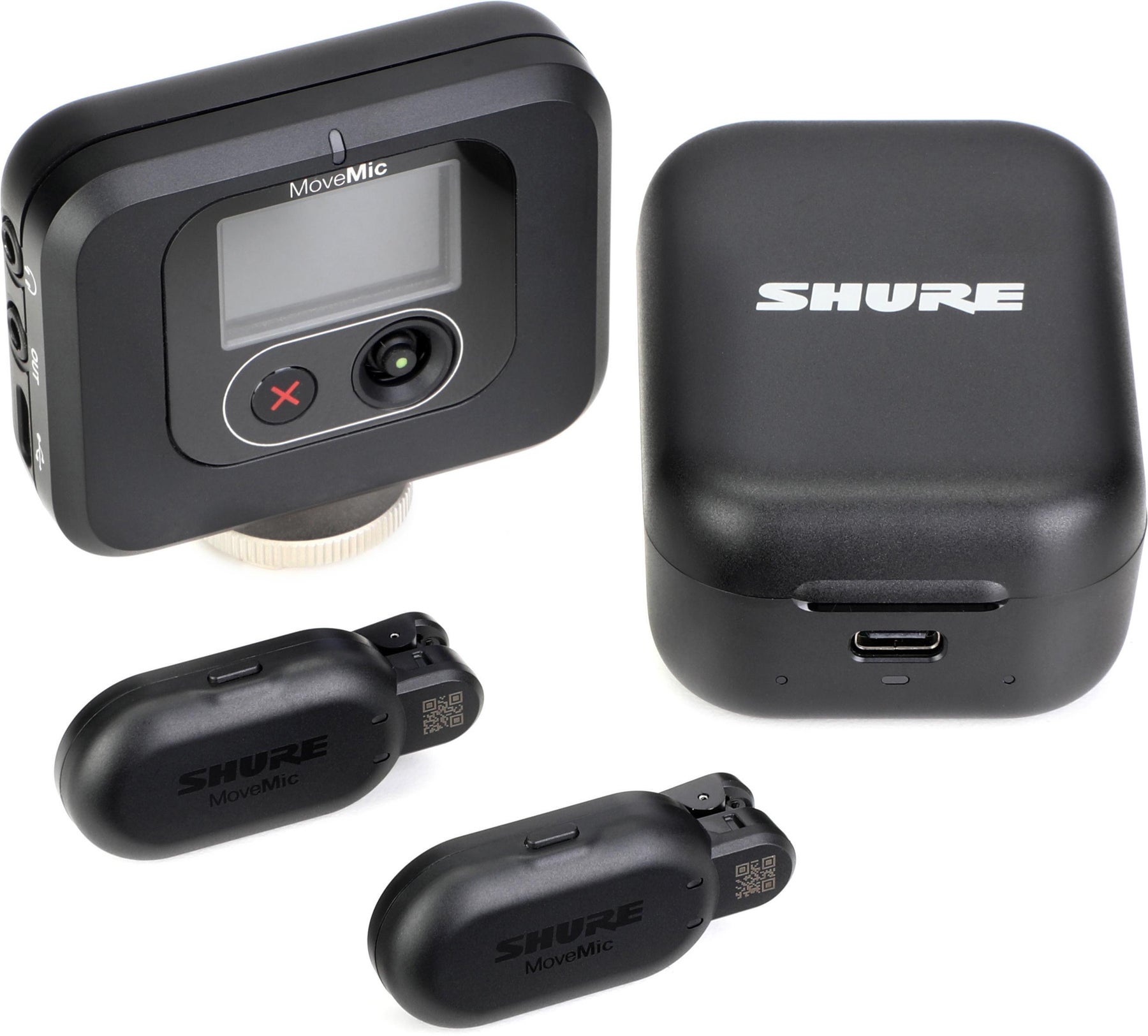 Shure/舒尔 MoveMic Two 无线领夹麦克风接收器套装