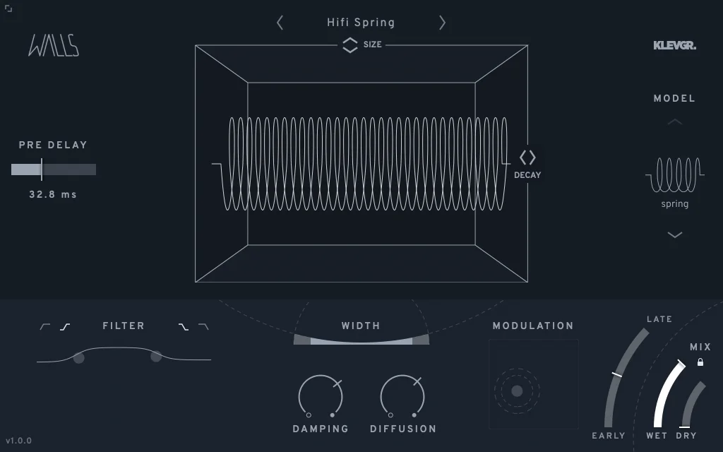 Klevgrand Walls 实验性混响插件
