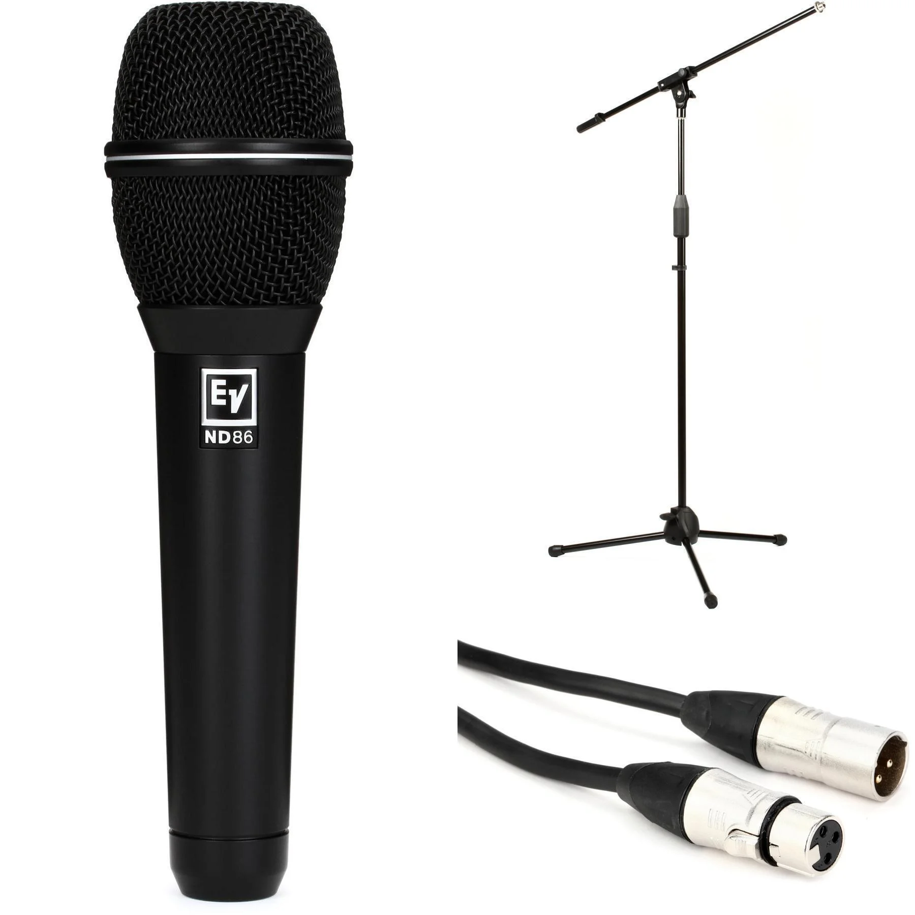 Electro-Voice ND86 超心形动态人声麦克风，含支架和线缆