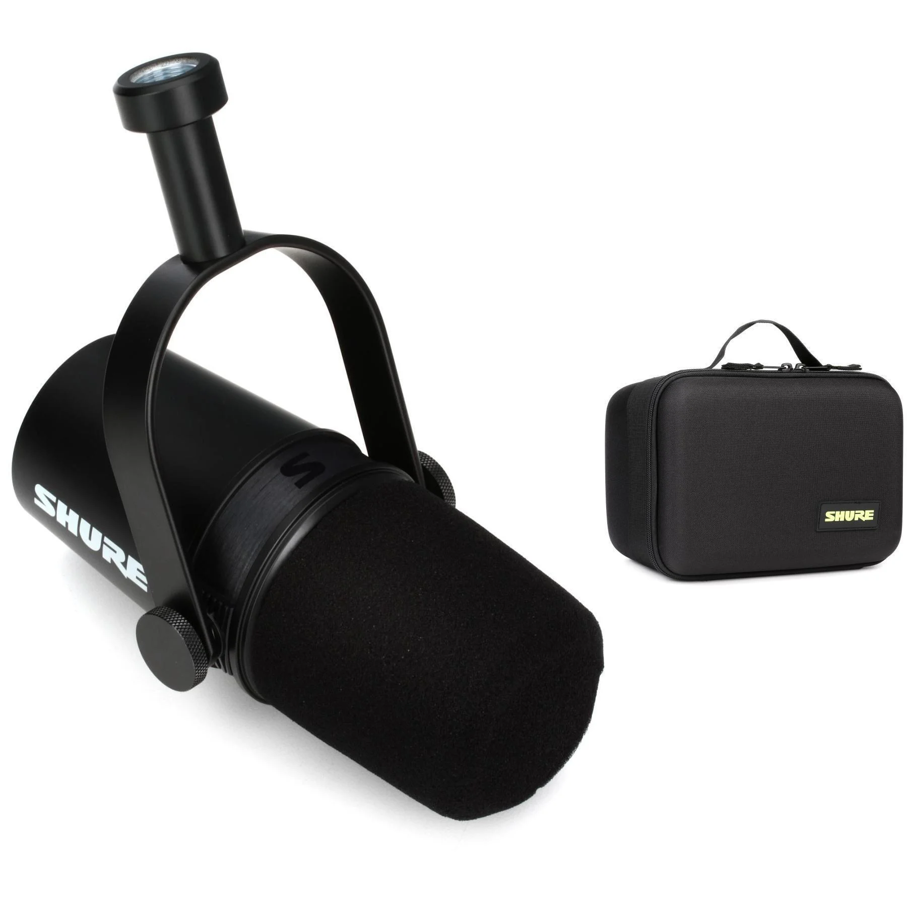 Shure MV7X 动态广播麦克风，带收纳盒 - 黑色