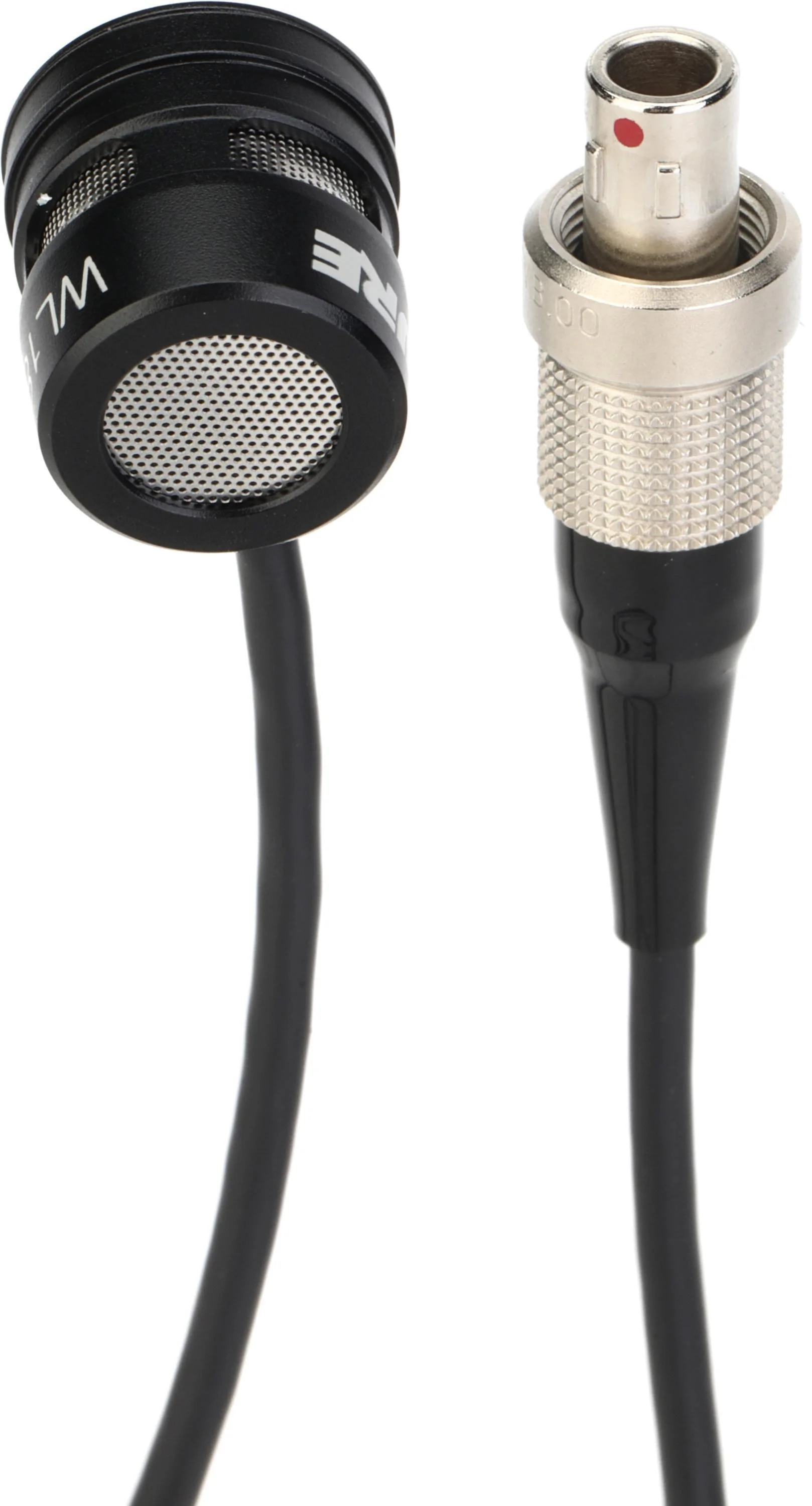 Shure WL185m 心形领夹式麦克风，带 LEMO 接头 - 黑色
