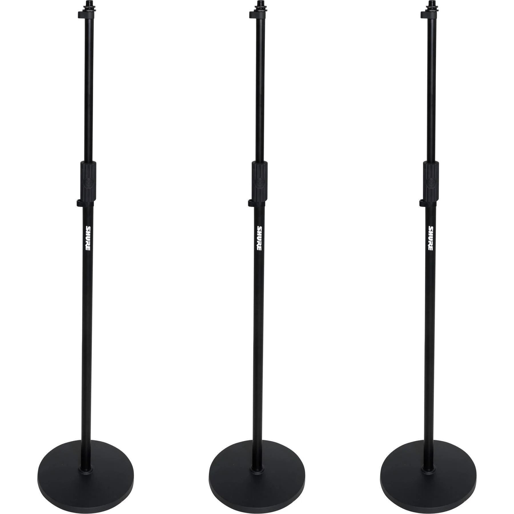 Shure by Gator SH-RBMICSTAND10 10英寸圆底麦克风支架（3个装）