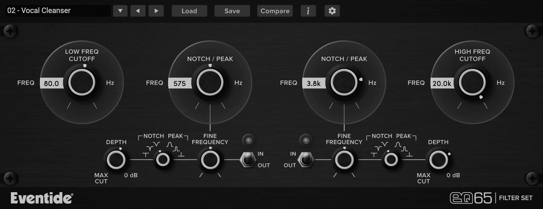 Eventide EQ65 滤波器组插件