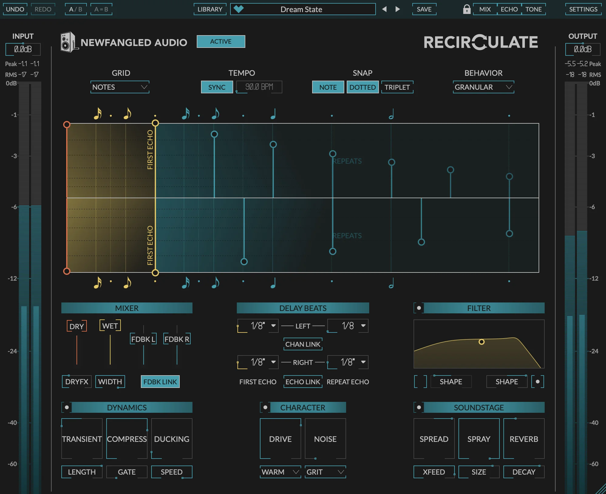 Newfangled Audio Recirculate 复节奏反馈延迟插件