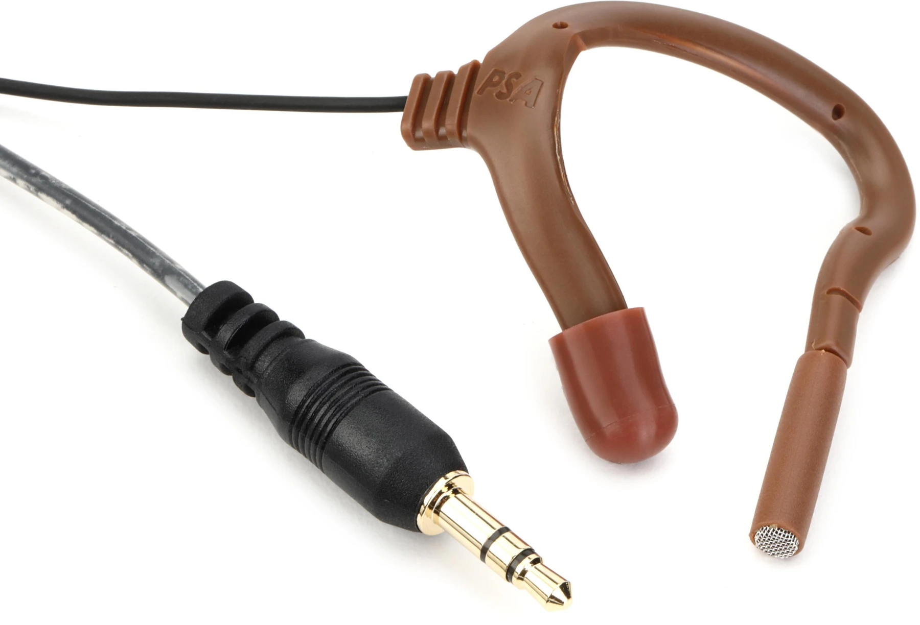 Point Source Audio Embrace EO-7Lh 全指向耳挂式麦克风，带 3.5mm 接口，适用于 Sennheiser 无线系统 - 棕色