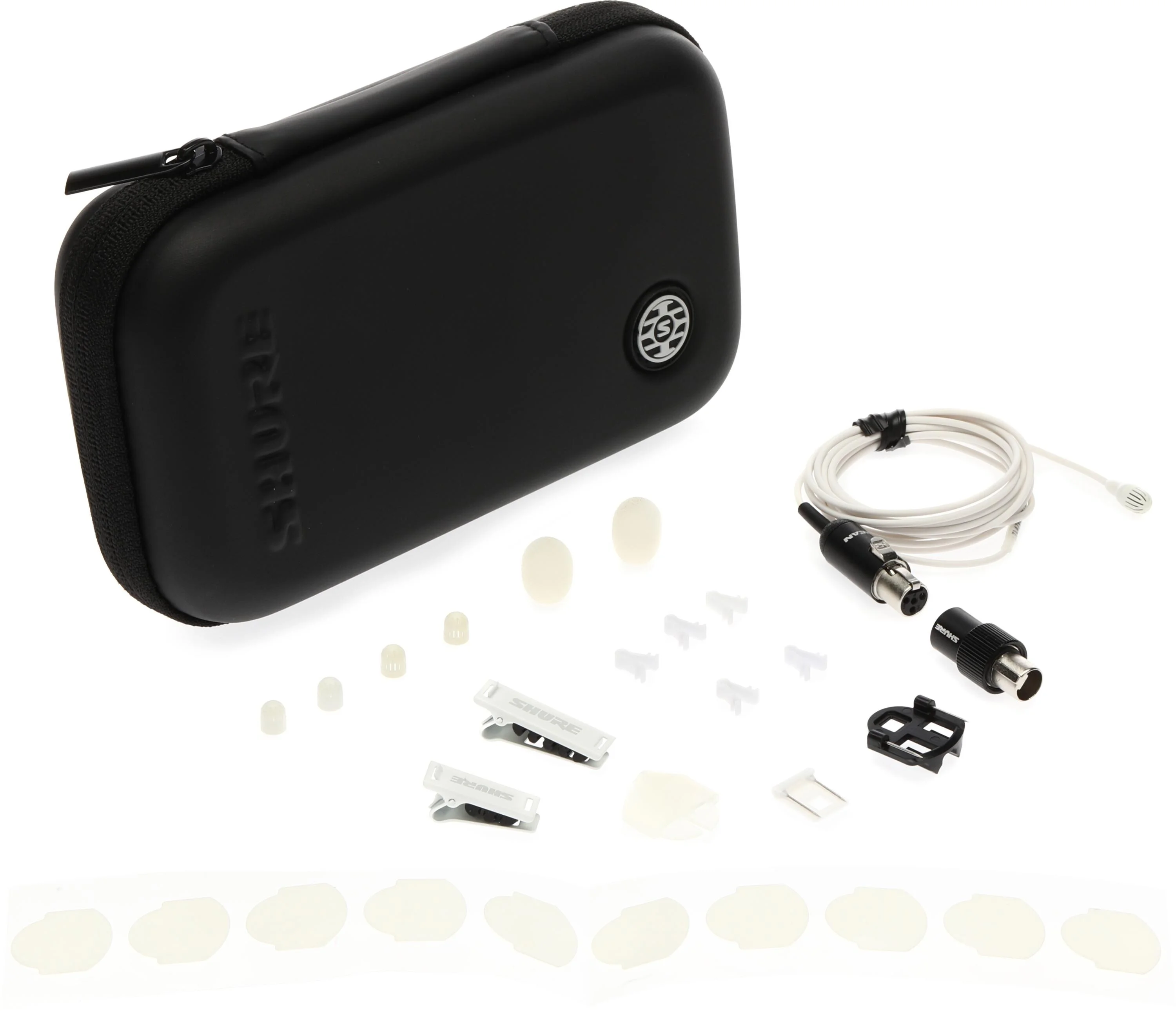 Shure TwinPlex TL47W/O-MTQG-A 全指向领夹麦克风，含配件套装（TA4F，白色）