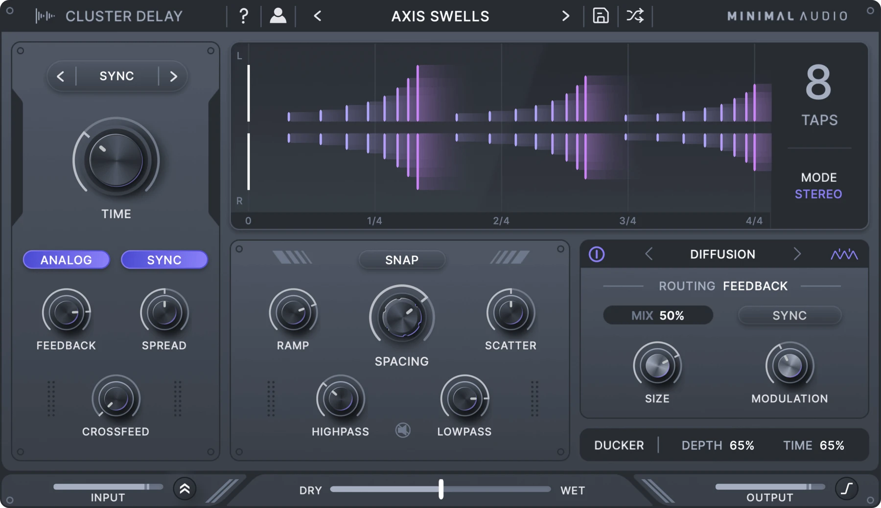 Minimal Audio Cluster Delay Designer 延迟设计插件
