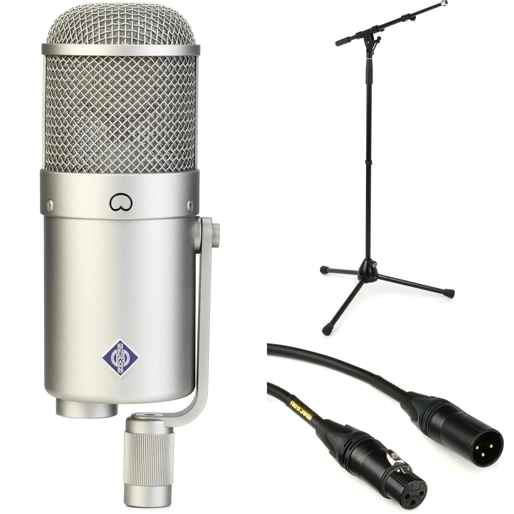 Neumann U 47 FET 大振膜电容麦克风，带支架和线缆