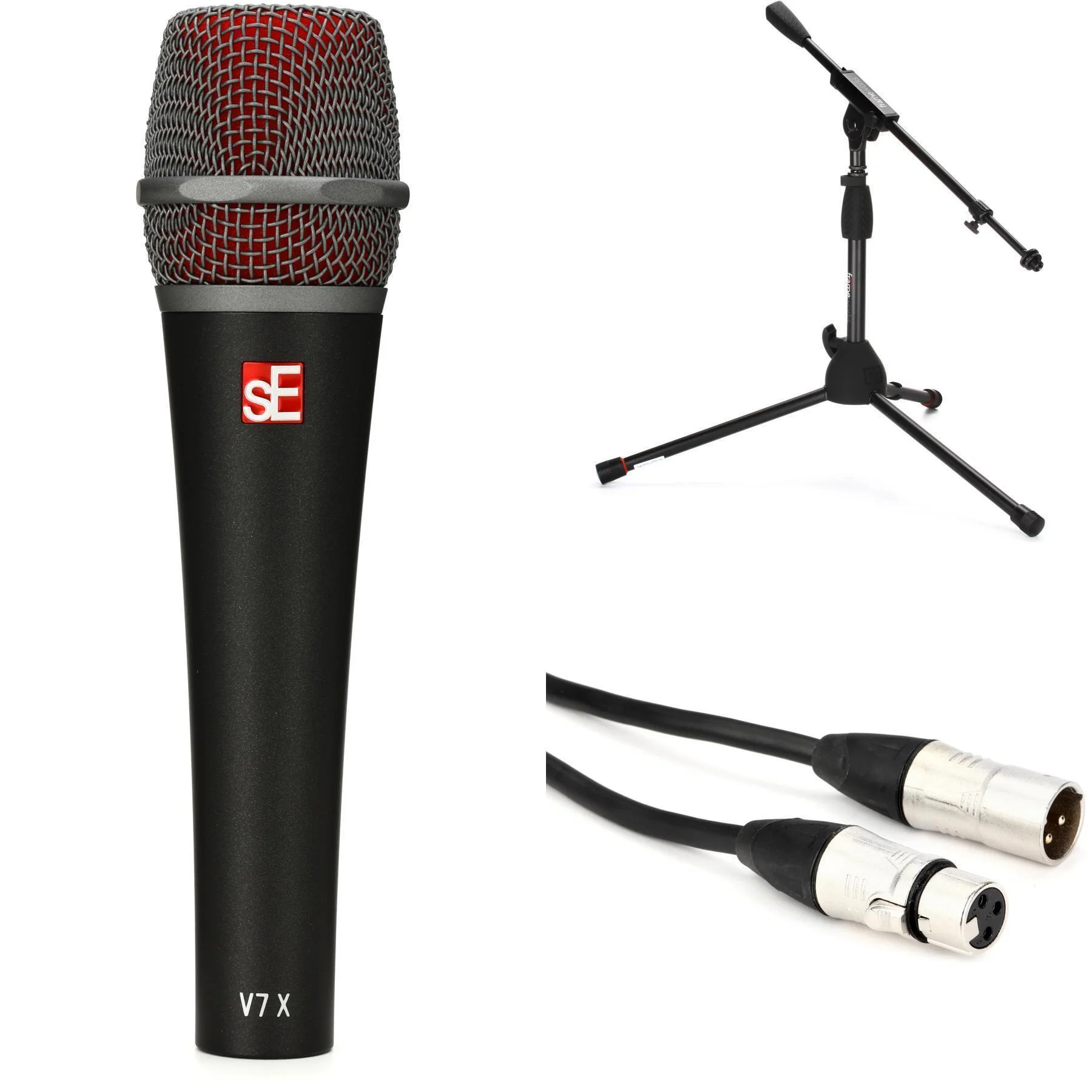 sE Electronics V7 X 超心形动圈乐器麦克风，配短麦克风支架