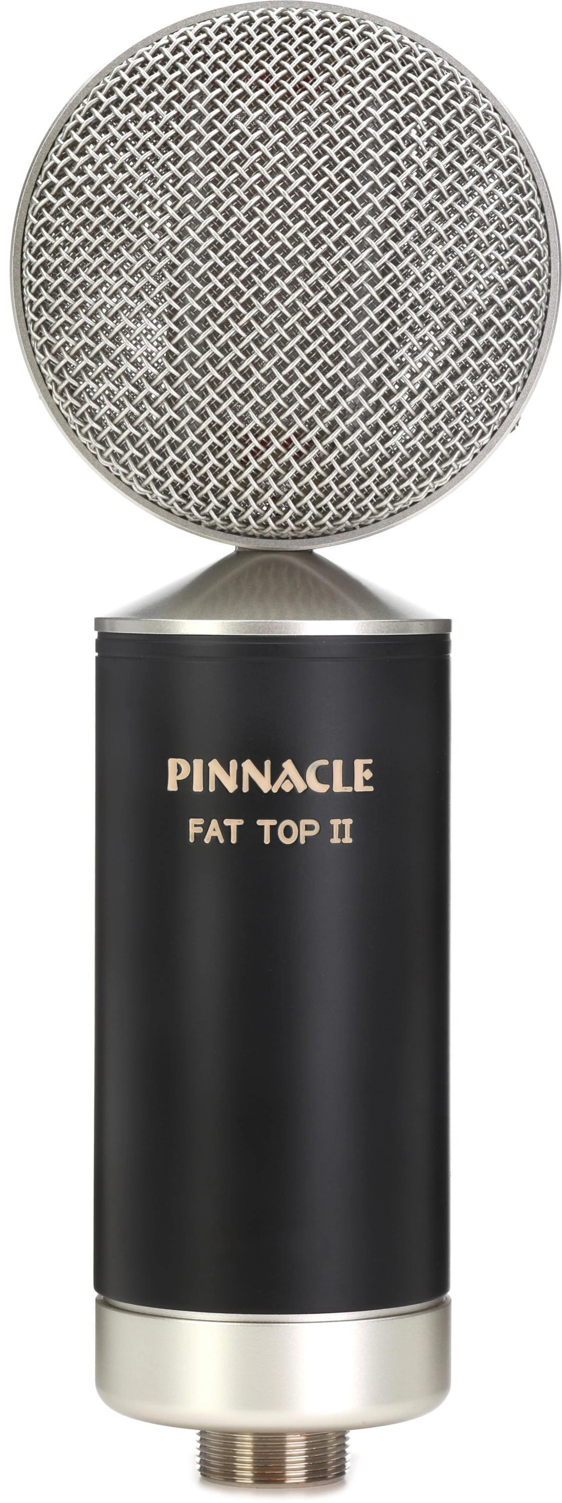 Pinnacle Microphones Fat Top II 豪华版铝带麦克风，带 Lundahl 变压器 - 黑色