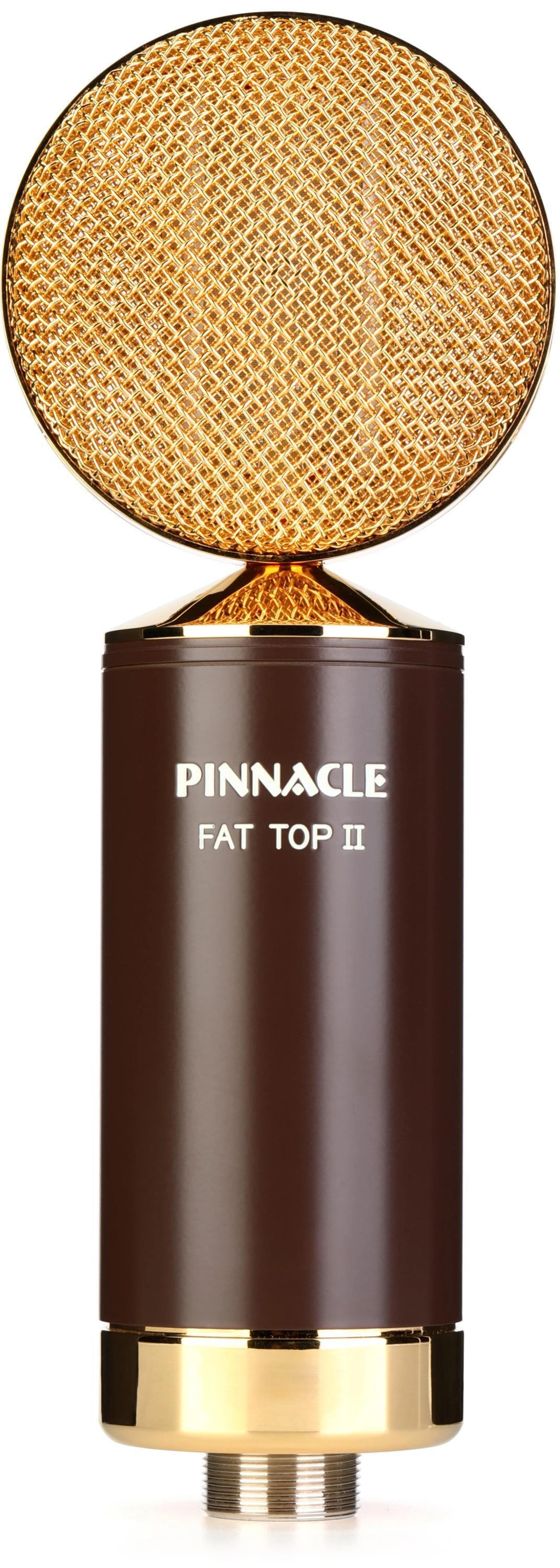 Pinnacle Microphones Fat Top II 豪华版铝带麦克风，带 Lundahl 变压器 - 棕色
