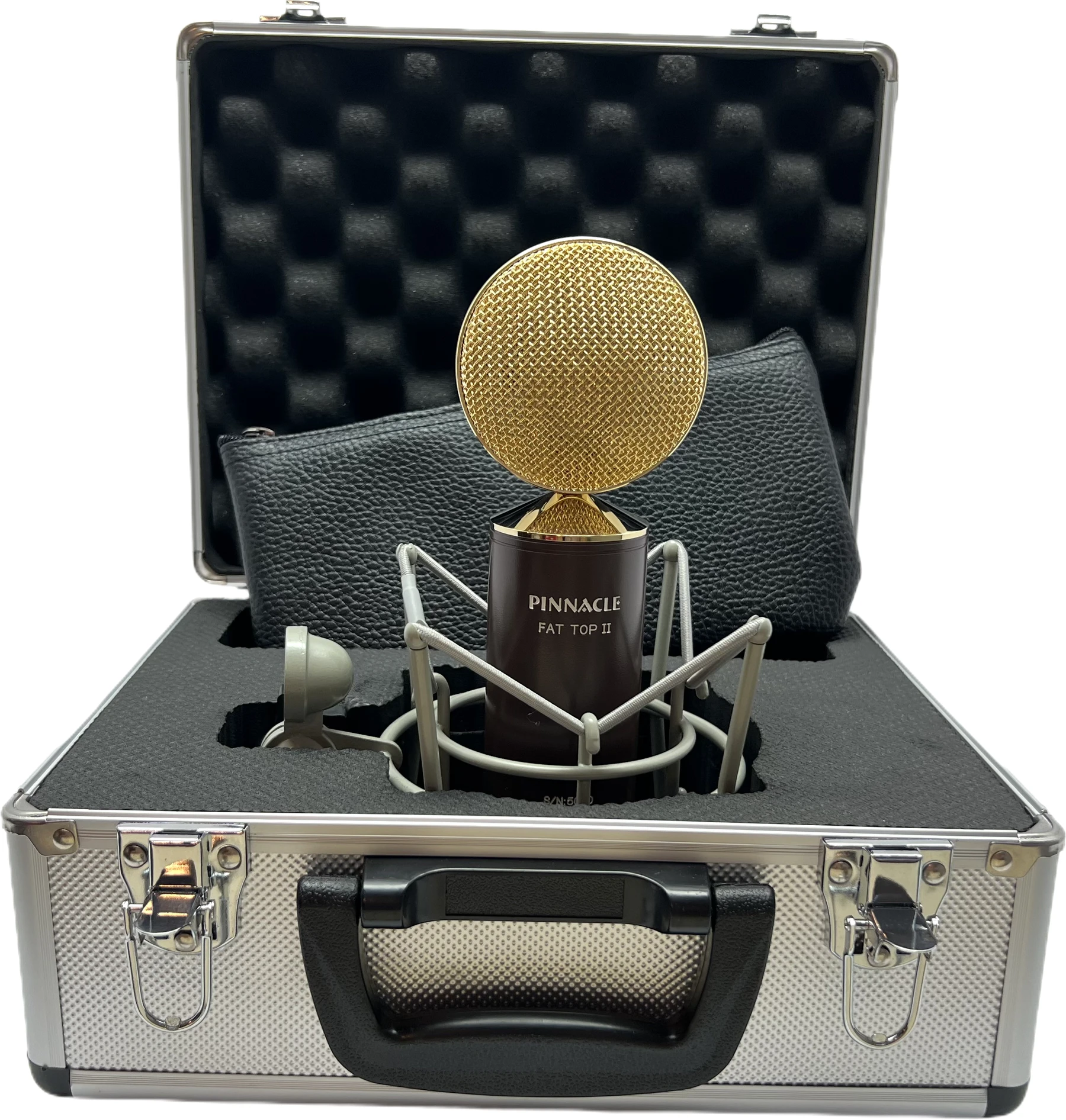 Pinnacle Microphones Fat Top II 主动/被动铝带麦克风 - 棕色