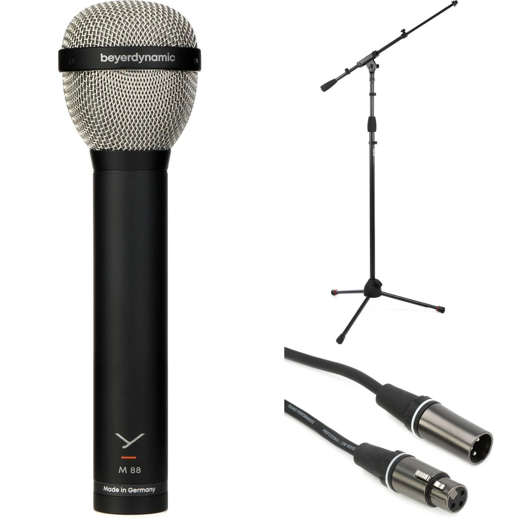 Beyerdynamic M 88 动圈麦克风，含支架和线缆 - 超心形