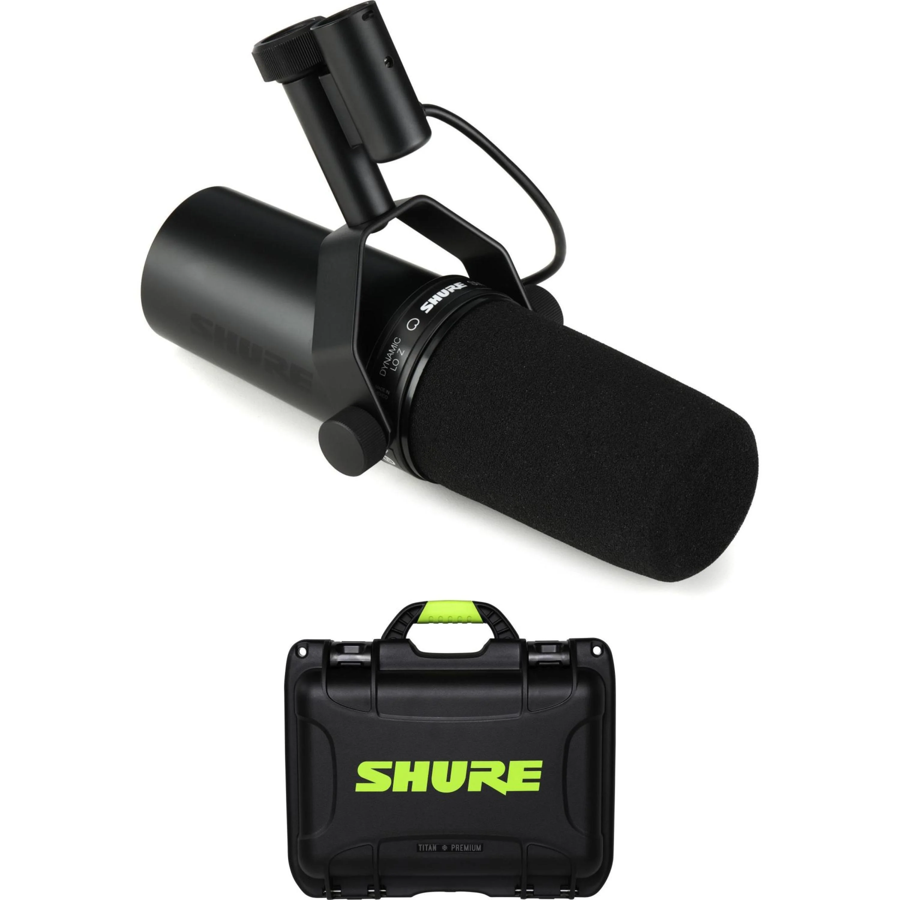 Shure SM7dB 主动动圈麦克风，配 Titan Premium 系列收纳盒
