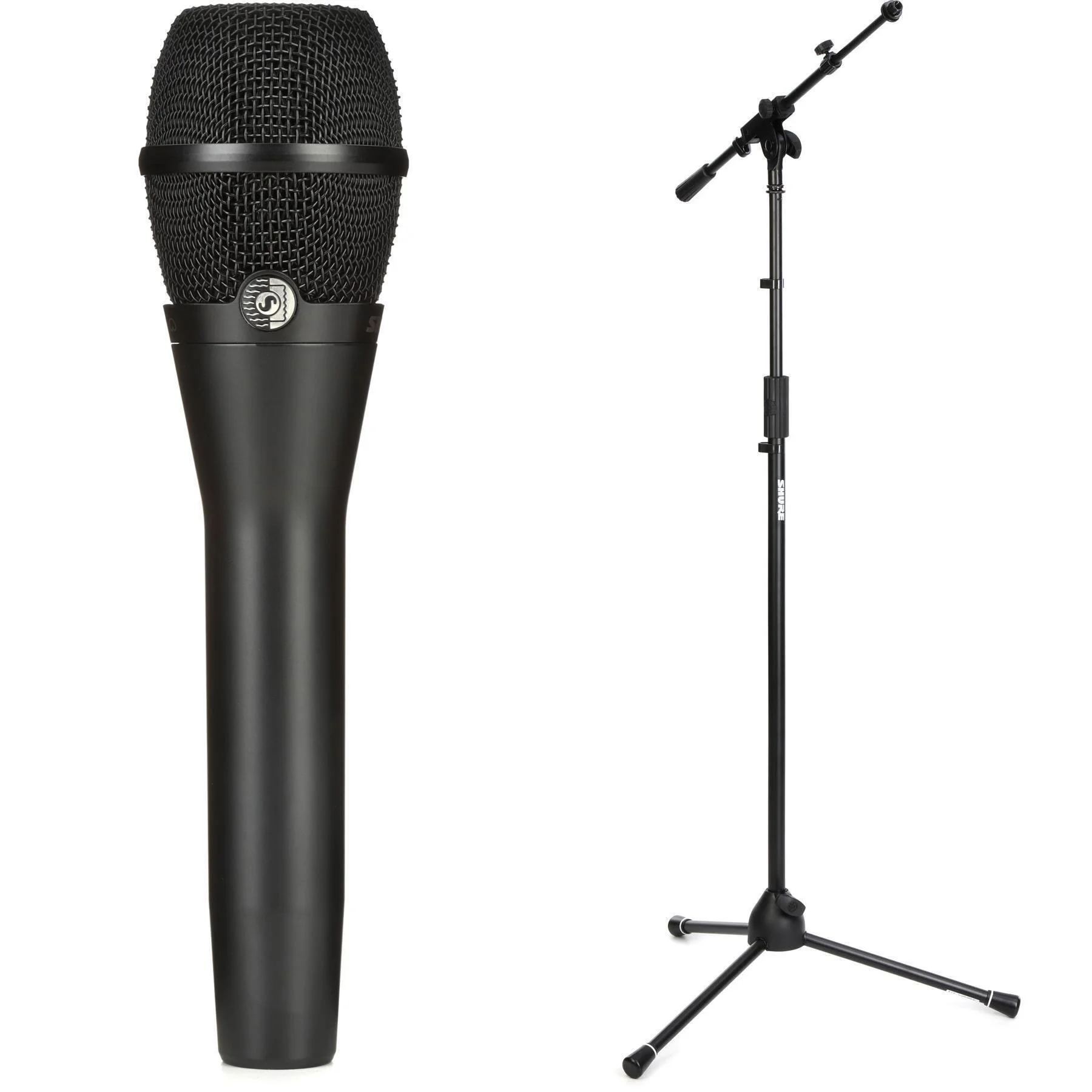 舒尔 KSM11B/C 手持电容麦克风，配三脚麦克风支架