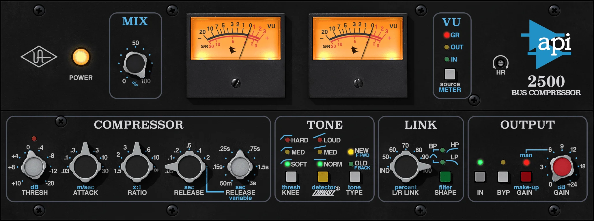 Universal Audio API 2500 总线压缩器 UAD 插件