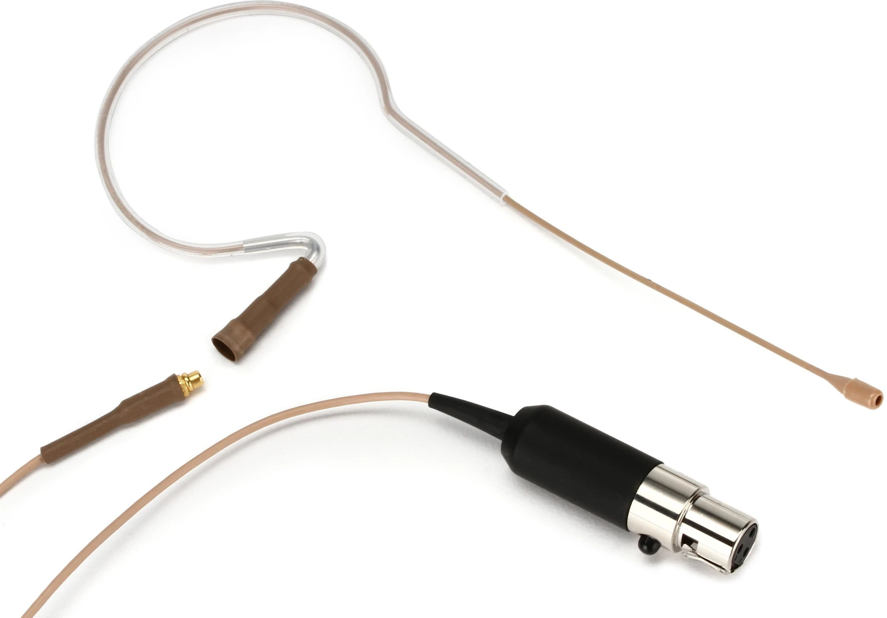 Countryman E6 全指向耳挂式麦克风 - 标准增益，配 1mm 线缆和用于 AKG 无线的 TA3F 连接器 - 棕褐色