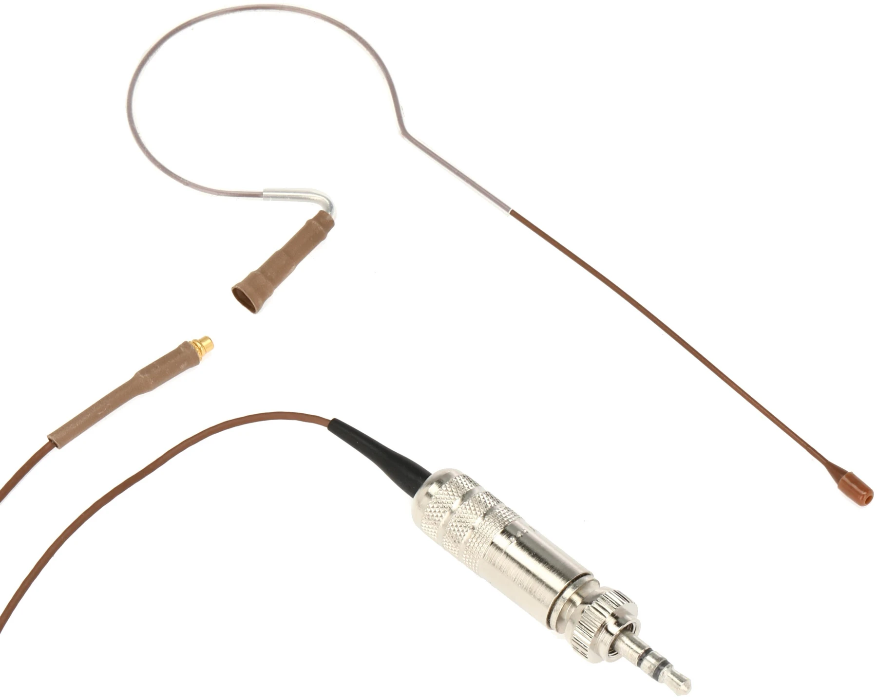 Countryman E6 全指向耳挂式麦克风 - 标准增益，配 2mm 线缆和用于 Sennheiser 无线的 3.5mm 连接器 - 可可色