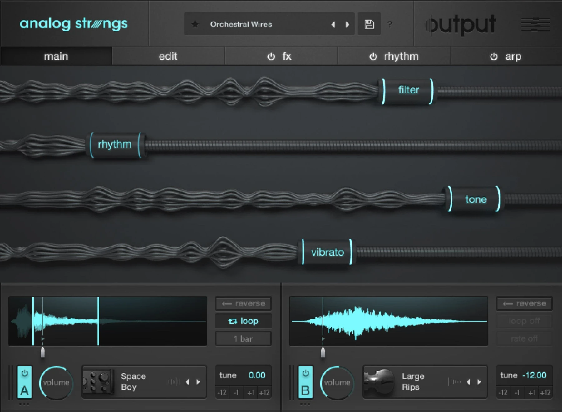 Output Analog Strings 虚拟乐器