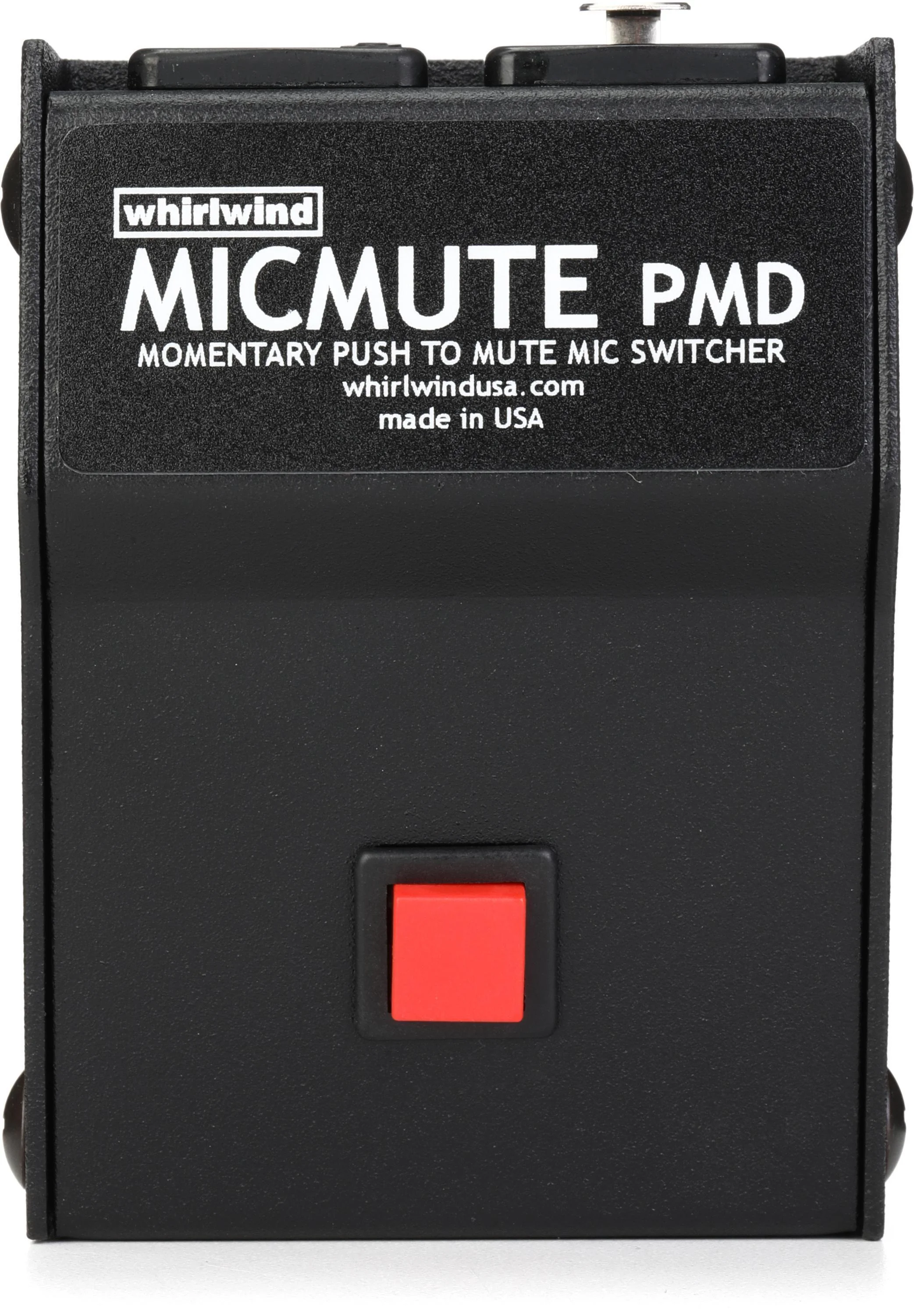 Whirlwind Micmute PMD 桌面麦克风静音盒，带按下静音开关