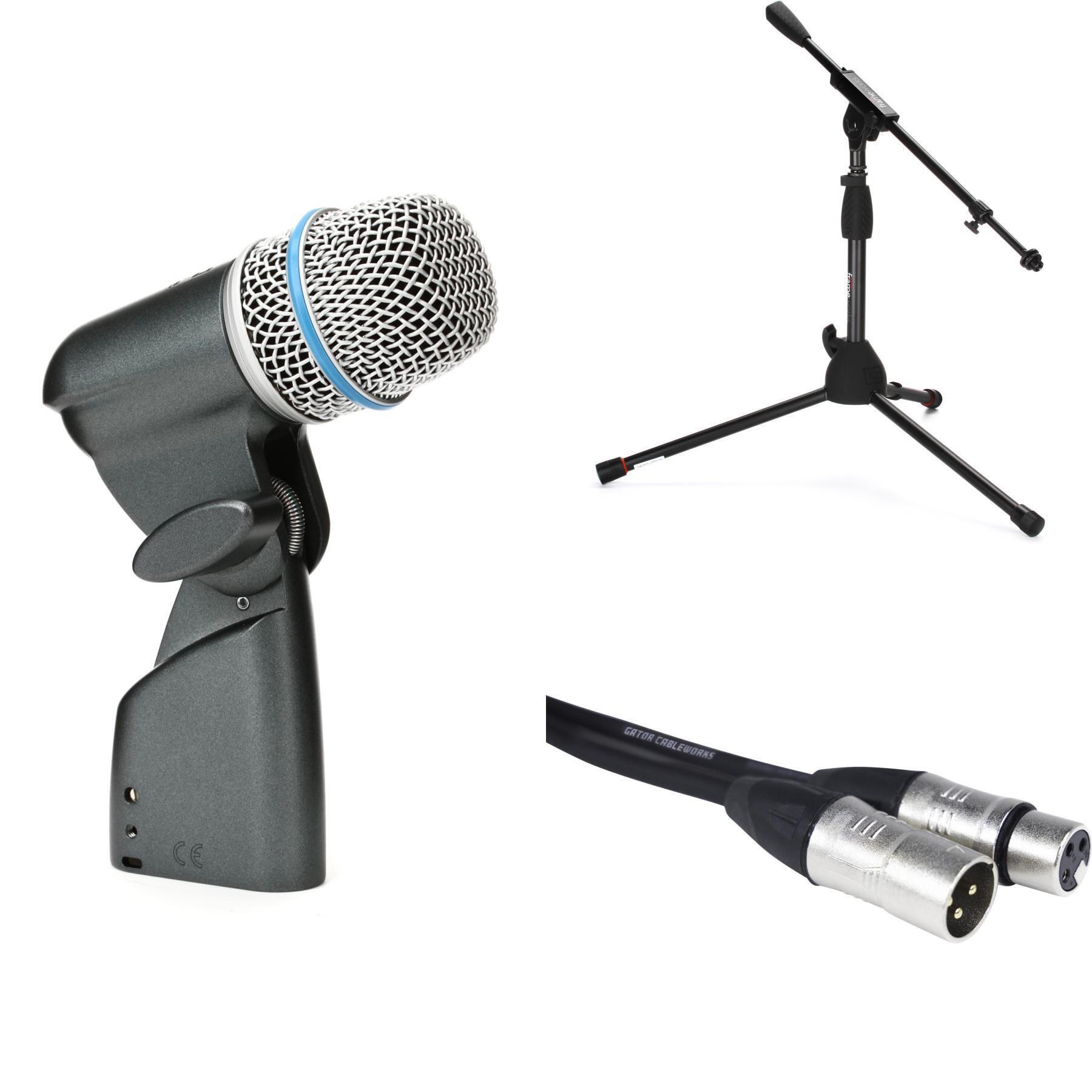 Shure Beta 56A 超心形动圈鼓麦克风套装，含支架和线缆