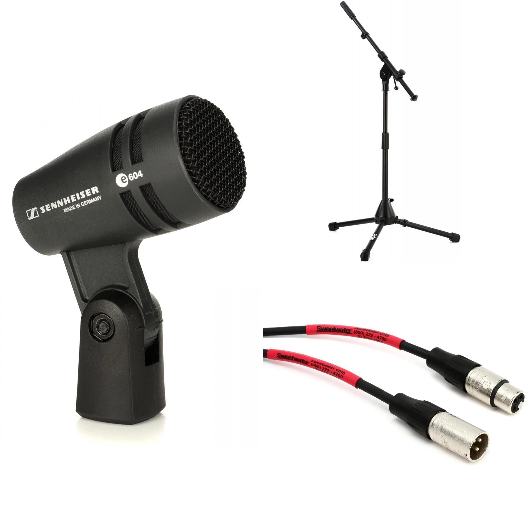 Sennheiser e 604 心形动圈鼓麦克风套装，含支架和线缆