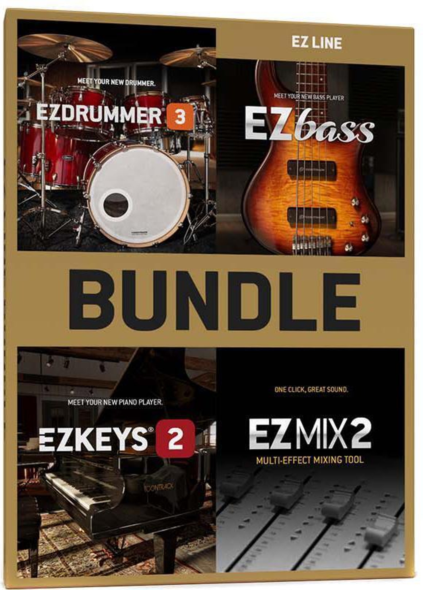Toontrack EZ 系列套装 - EZdrummer 3、EZbass、EZmix 3 和 EZkeys 2