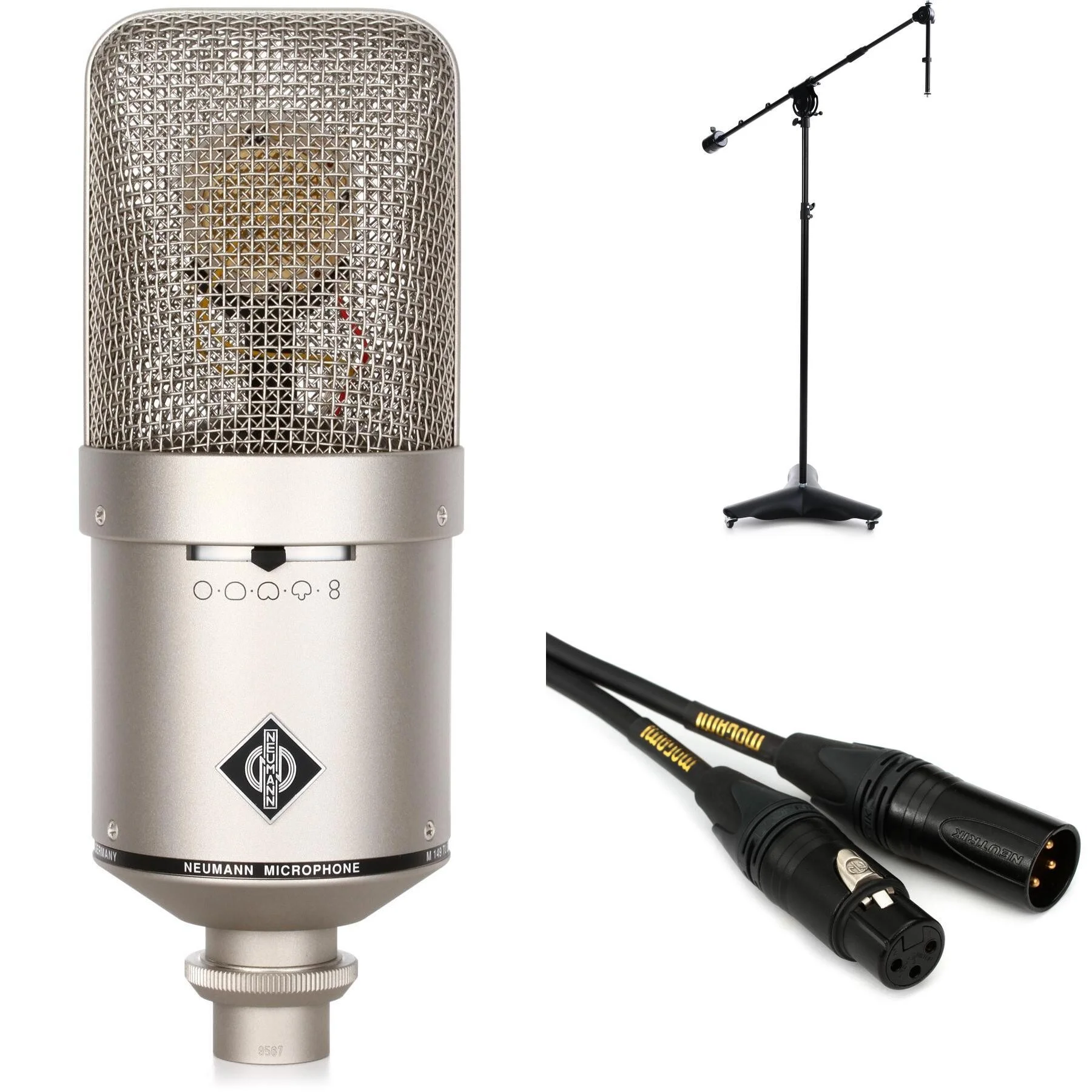 Neumann M 149 Tube 双振膜电容麦克风套装，含支架和线缆