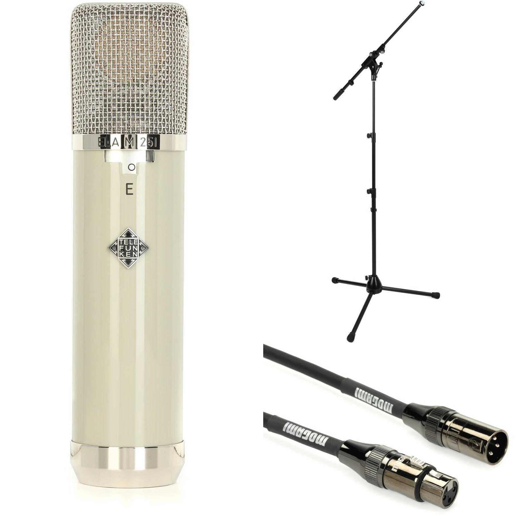Telefunken ELA M 251E 大振膜电子管电容麦克风，含支架和线缆