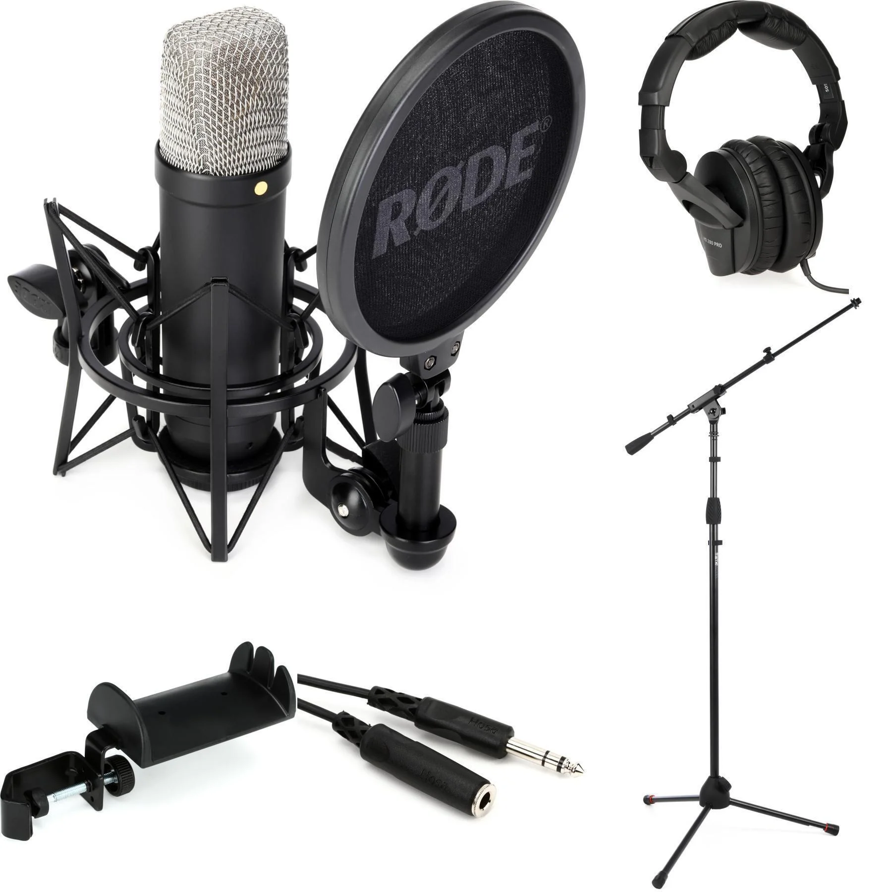 Rode NT1 Signature Series 电容麦克风人声套装 - 黑色