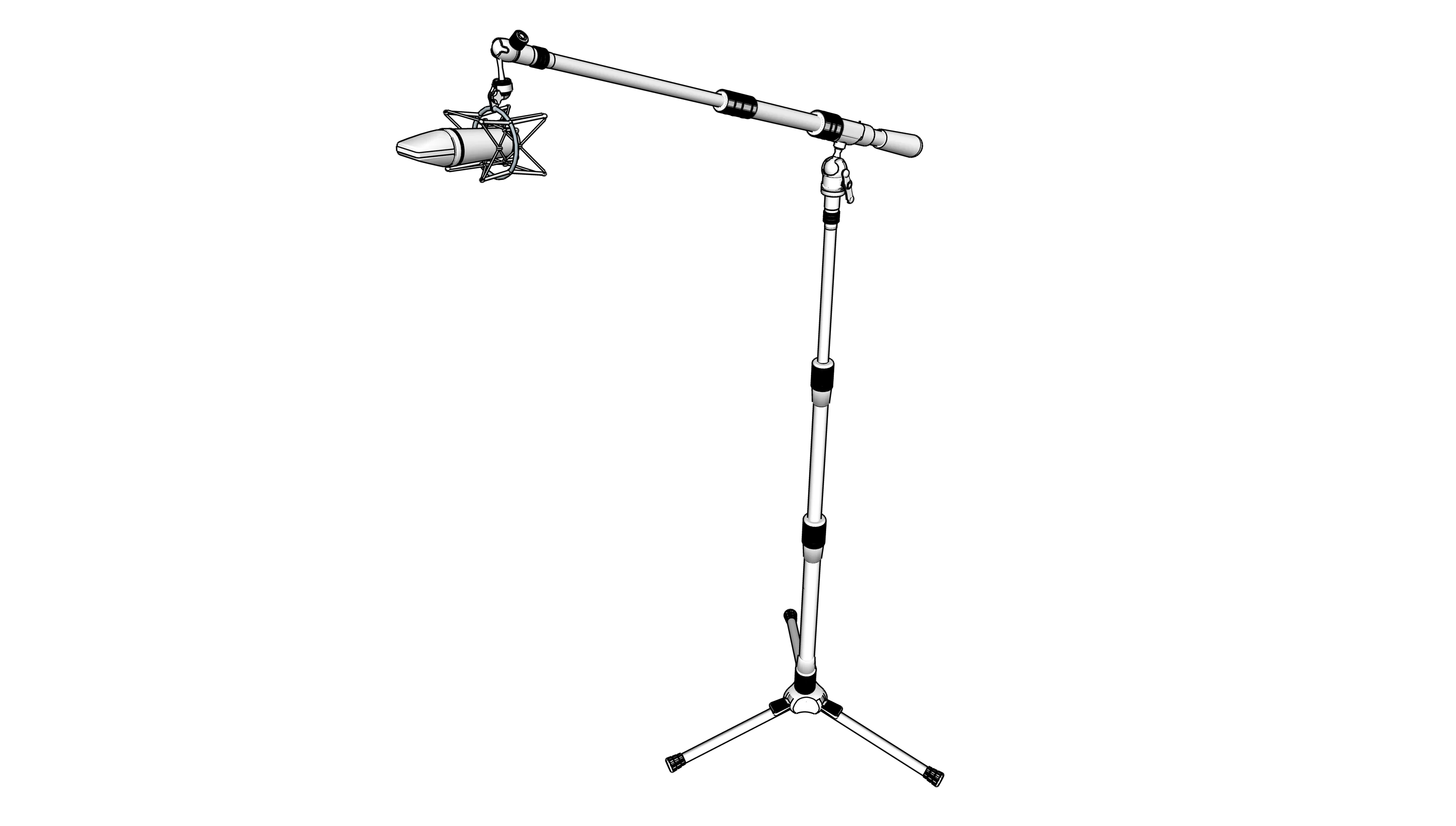 Triad-Orbit T3 高型三脚旋转吊杆麦克风支架，带长杆转接器