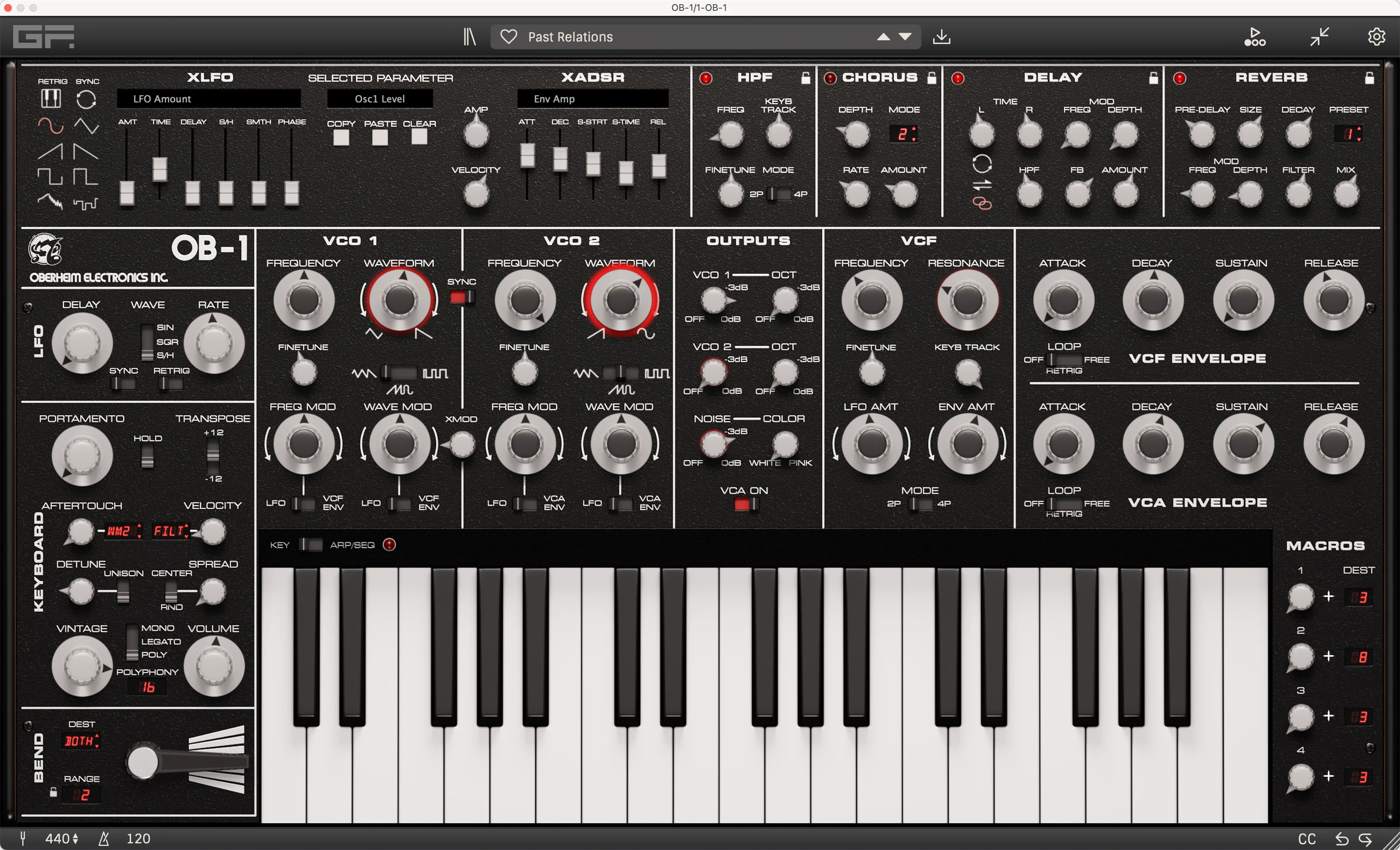 GForce Oberheim OB-1 虚拟模拟合成器插件