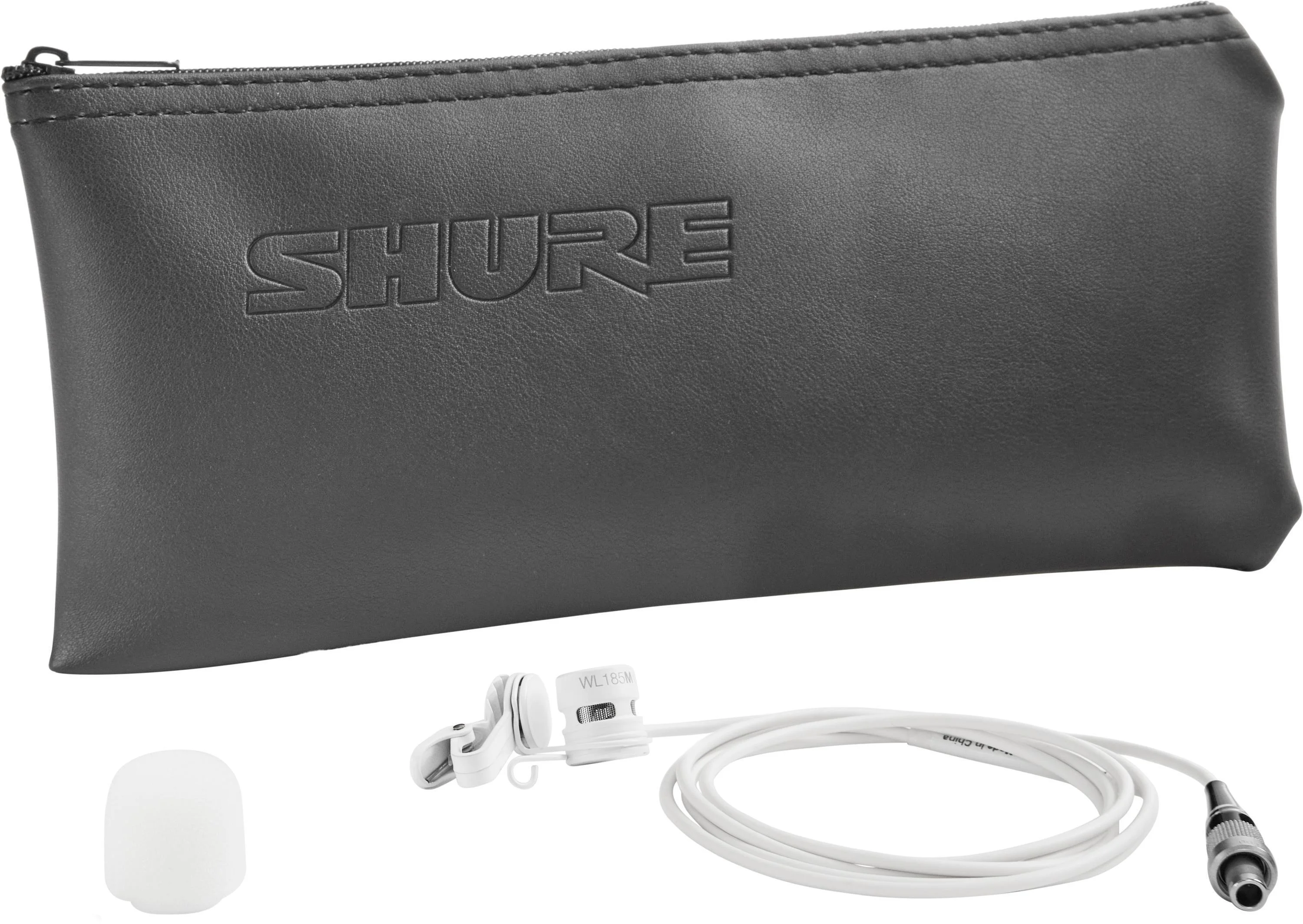 Shure WL185m 心形领夹麦克风，配 LEMO 接头 - 白色