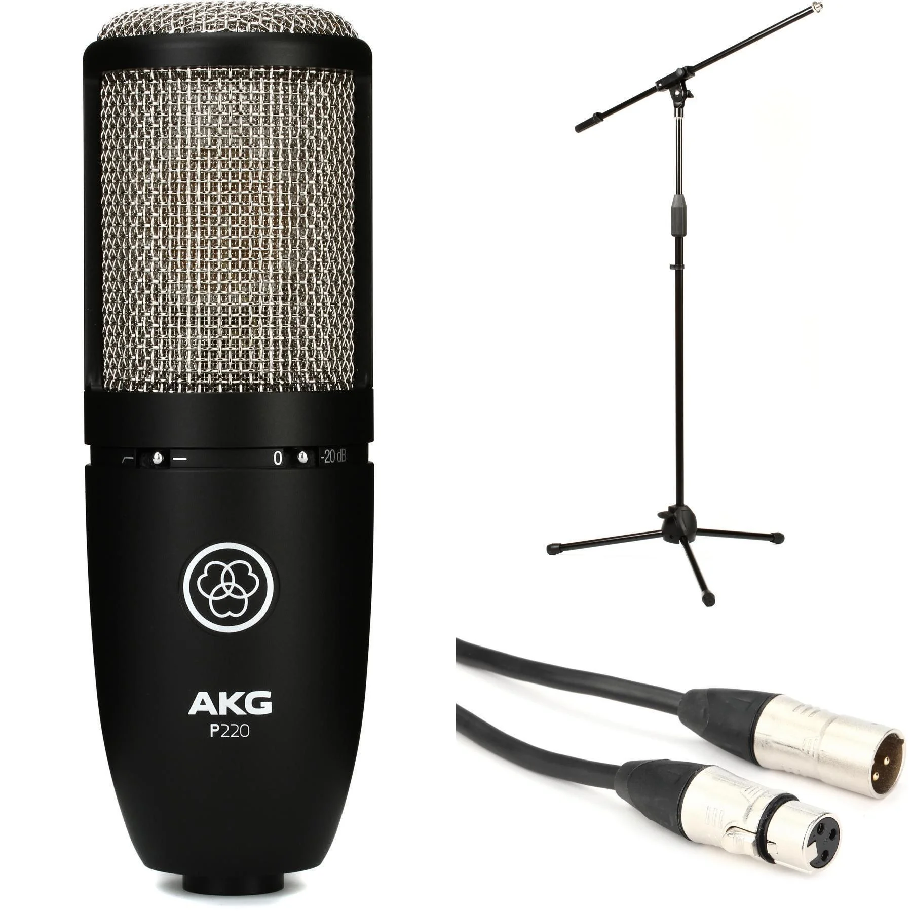 AKG P220 大振膜电容麦克风配支架和线缆