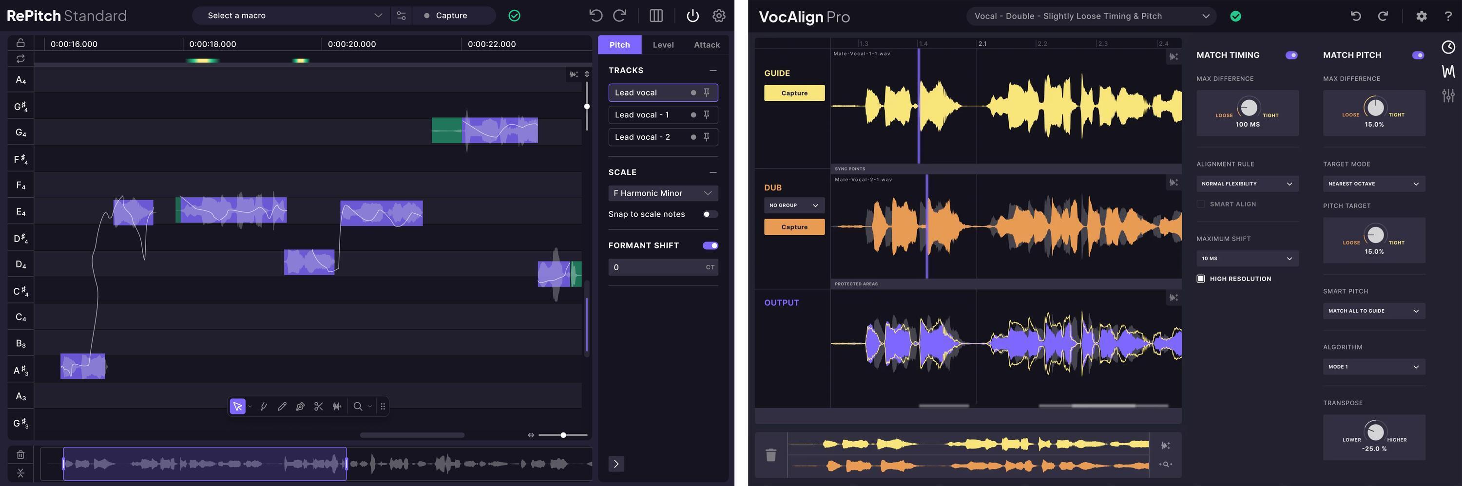 Synchro Arts RePitch 2 Standard 和 VocAlign Pro 6 套装