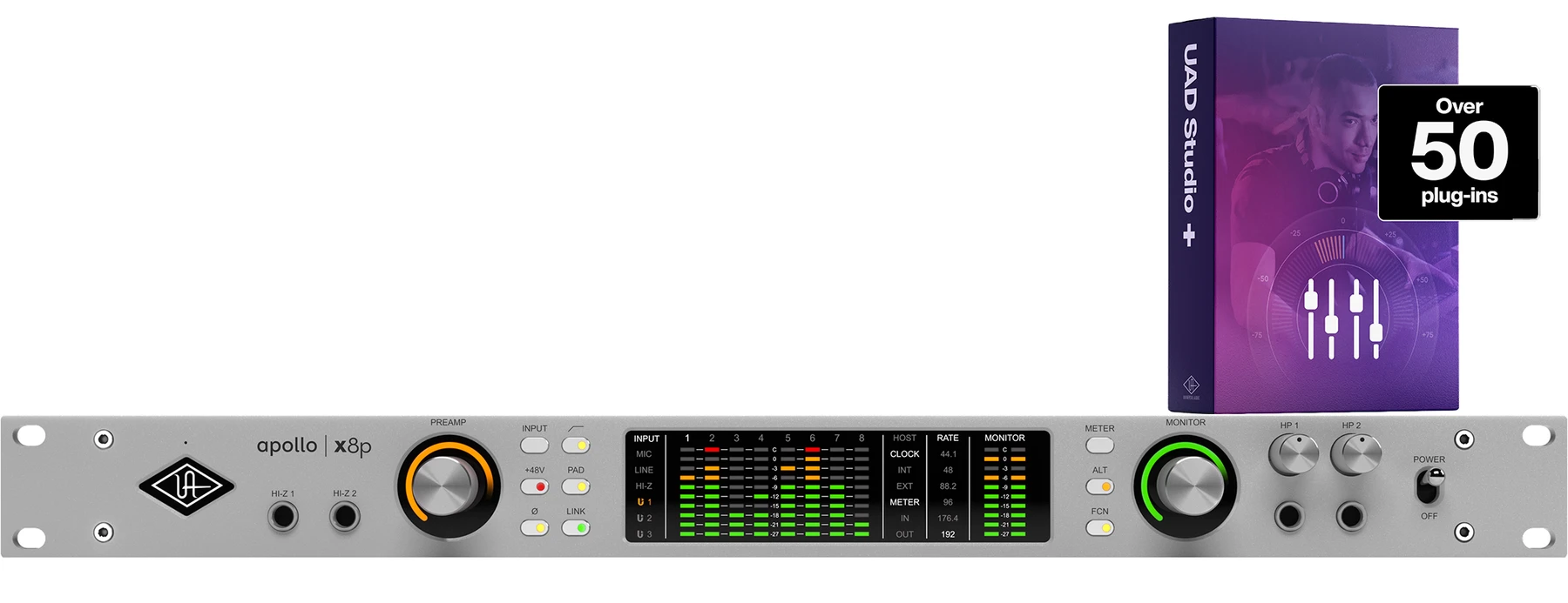 Universal Audio Apollo x8p 第2代和 Studio+ 版套装