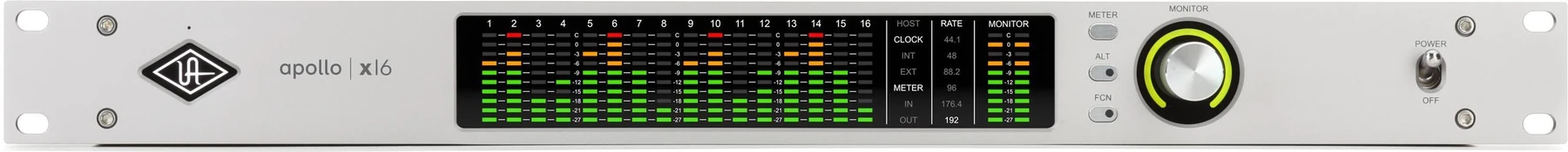 Universal Audio Apollo x16 第2代 Essentials+ 18 x 20 雷电音频接口，搭载 UAD DSP