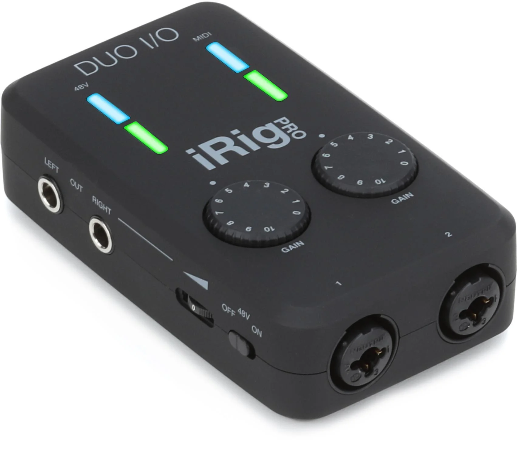 IK Multimedia iRig Pro Duo I/O 适用于 iOS、Android 和 Mac/PC 的 2 通道音频/MIDI 接口